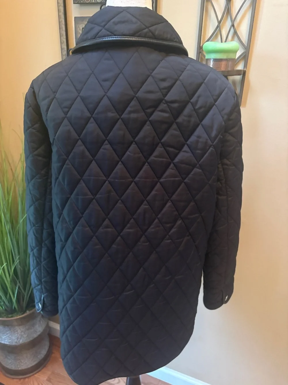 Coach Women's Black Quilted Button-Front Barn Jacket - Picture 2 of 7